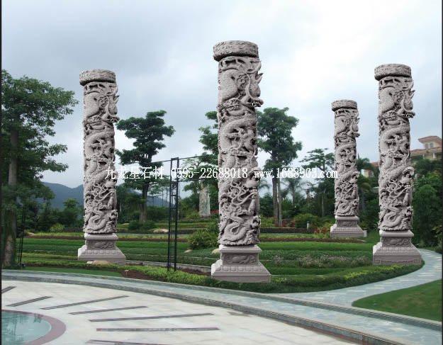 景观石雕龙柱
