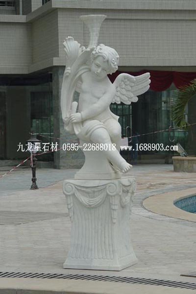 汉白玉小天使雕塑