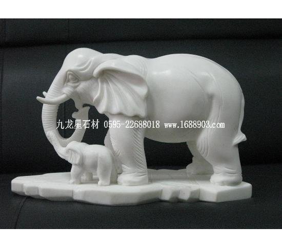 汉白玉石大象