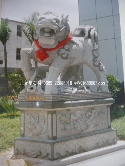 石雕麒麟 青石麒麟雕刻厂订做