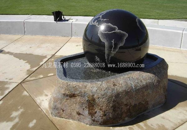 蒙古黑石雕风水球