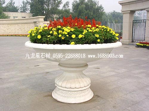 汉白玉石材花盆