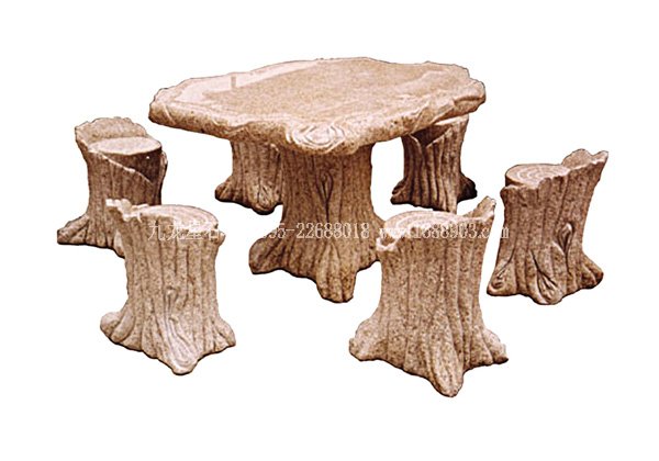 黄锈石石材石桌椅