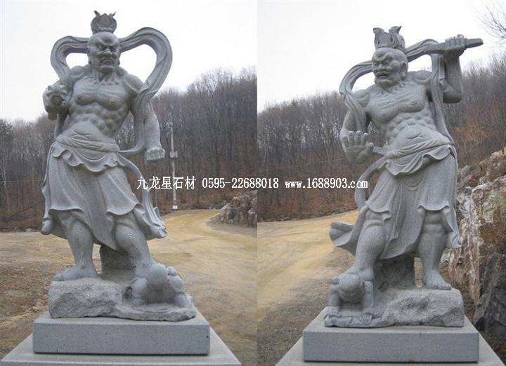 石雕哼哈二将