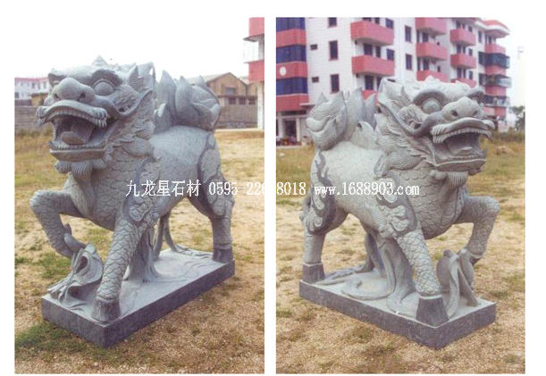 石雕神兽麒麟造像在现实生活中的应用