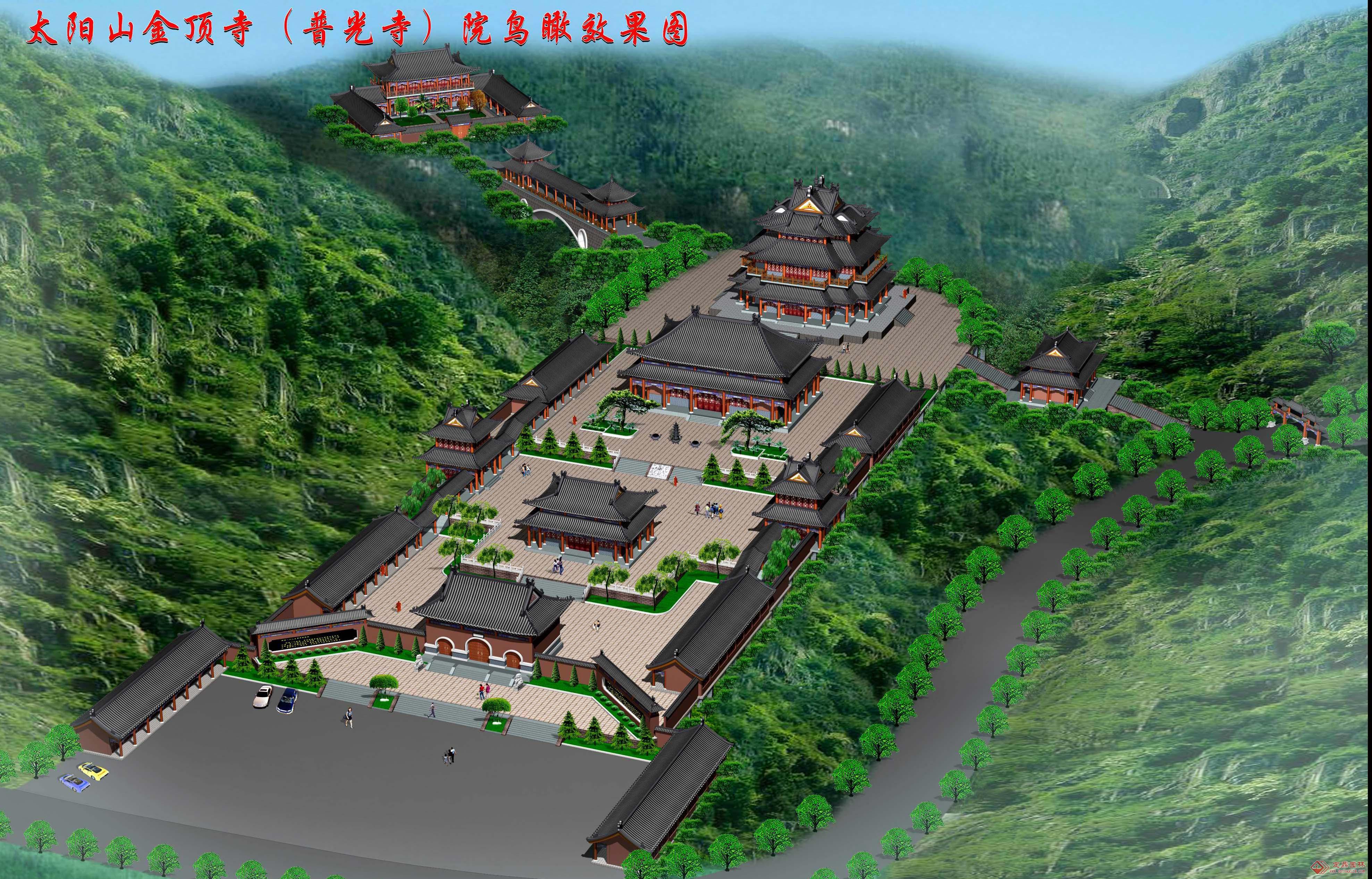 大型寺院效果图分析